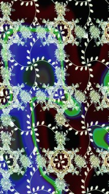 Mavi, nötr ve siyah renklerde. Anti-stres için soyut örnek sayfası. Raster illüstrasyonu.