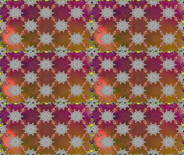 Kahverengi ve gri renkli çiçekler. Güzel çiçek deseni. Düz Çiçek Elementleri Tasarımı. Renkli Bahar Teması Kusursuz Arkaplan.