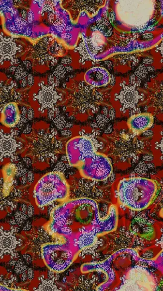 Tropik çiçekler. Gömlek, arka plan modelini çiz. Çiçekler kahverengi, kırmızı ve gri renklerde.