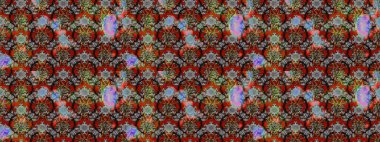 Gri, kahverengi ve kırmızı renkte etnik çiçeklerle süslenmiş zarif bir eskiz şekli. Asya Tekstil 'inde Raster Çiçek İllüstrasyonu.