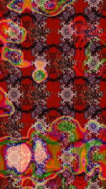 Küçük çiçekte güzel bir çiçek deseni var. Raster deseni. Çiçekli çiçek deseni, suluboya..