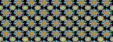 Tekstil, kumaş, kapaklar, duvar kağıtları, baskı, naylon, yapıştırma, örgü, dekupaj için çiçeksiz arkaplan. Millefleur 'lar. Oldukça eski bir besin torbası deseni. Küçük siyah, nötr, çiçekler.