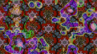 Kızılderili desenli desenli desenli şal deseni. Etnik Mandala süsü. Raster Henna dövme stili. Tekstil, tebrik kartı, boyama kitabı, telefon kılıfı baskısı için kullanılabilir.