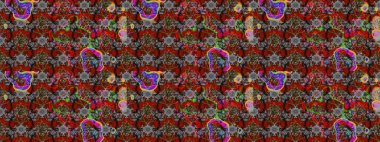 Renkli Bahar Teması eskiz kalıbı. Düz Çiçek Elementleri Tasarımı. Gri, kırmızı ve kahverengi renklerde zarif çiçek buketi suluboya. Raster illüstrasyonu.