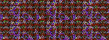 Küçük çiçekteki sevimli çiçek deseni. Çiçekler kırmızı, kahverengi ve gri renklerde.