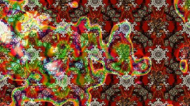 Raster deseni. Çiçekli çiçek deseni, suluboya. Süslü kumaş deseni.