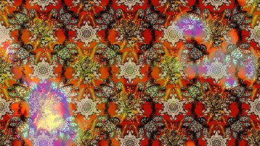 Sevimli çiçek raster deseni. Modaya uygun kumaş deseni. Düz Çiçek Elementleri Tasarımı. Renkli Yaz Teması çizim şablonu.