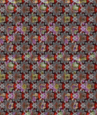 Güzel karalamalı çiçek desenli çizim. Raster illüstrasyonu. Küçük çiçekteki sevimli çiçek deseni. Güzel kumaş deseni.