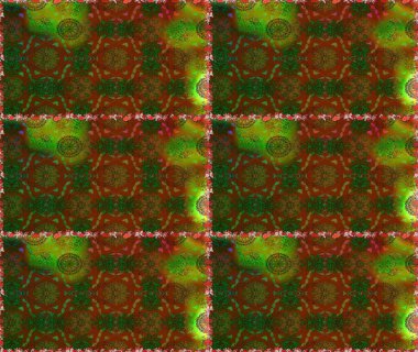 Küçük çiçekteki sevimli çiçek deseni. Kahverengi renkli çiçekler. Raster illüstrasyonu.