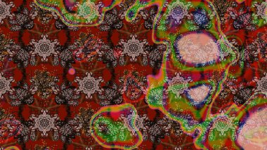 Düz Çiçek Elementleri Tasarımı. Güzel çiçek deseni. Renkli Bahar Teması eskiz kalıbı. Kahverengi, kırmızı ve nötr renkte çiçekler.