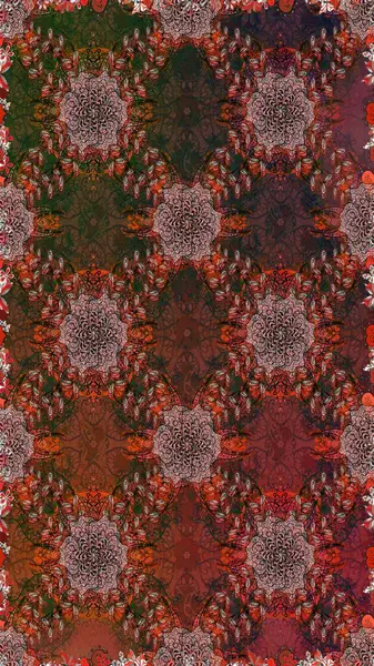 Şirin çiçek elementleri. Kahverengi renkli çiçekler. Kusursuz. Raster illüstrasyonu.