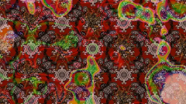 Millefleur 'lar. Tekstil, kumaş, kapaklar, duvar kağıtları, baskı, paket, hatıra defteri, dekupaj için çiçek eskizi. Küçük kahverengi, kırmızı ve nötr çiçekli oldukça kaliteli besin torbası deseni.