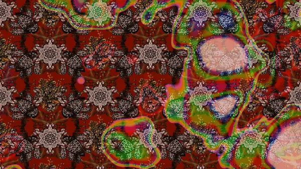 Düz Çiçek Elementleri Tasarımı. Güzel çiçek deseni. Renkli Bahar Teması eskiz kalıbı. Kahverengi, kırmızı ve nötr renkte çiçekler.