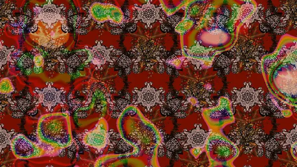 Kahverengi, kırmızı ve nötr renklerde çiçekler. Düz Çiçek Elementleri Tasarımı. Renkli Bahar Teması eskiz kalıbı. Raster illüstrasyonunda çiçek deseni çizimi.