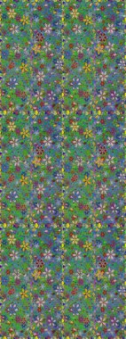 Raster resim. Çiçek desenli çiçek ve yaprakları ile. Sevimli küçük çiçek desenle.