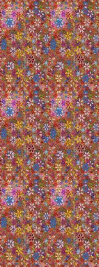 Kahverengi ve kırmızı renkte çiçekler. Elle boyanmış suluboya, kusursuz çiçekler ve bitkiler..