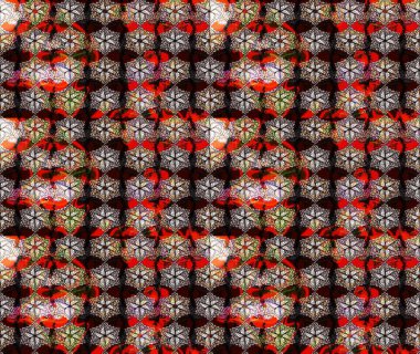 Modern stil dokusu. Çiçek desenli raster, kahverengi çizgi grafik deseni soyut raster arkaplan.