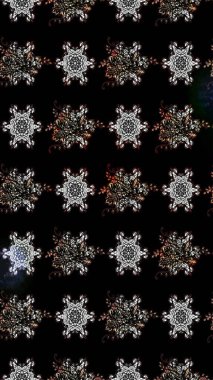 Raster. Siyah renkte güzel çiçekler, suluboya desenli eskiz deseni, duvar kağıdı, kart veya kumaş için fayanslı..