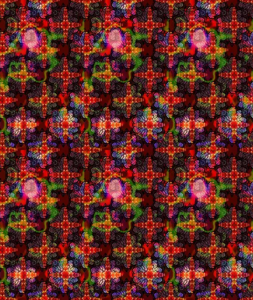 Güzel karalamalı çiçek desenli çizim. Güzel kumaş deseni. Raster illüstrasyonu. Küçük çiçekte sevimli çiçek deseni var..