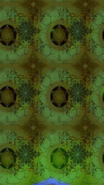 Raster Illustrasyon 'daki Çiçek Deseni' nin son moda çizimi. Renkli Yaz Temalı eskiz kalıbı. Düz Çiçek Elementleri Tasarımı. Yeşil renkte çiçekler.