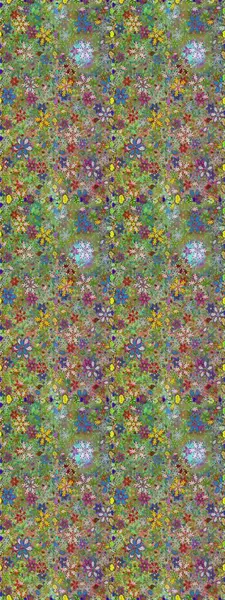 Yumuşak, bahar çiçekli arka plan. Çiçekli karalama şeklinde Raster çiçek deseni. Yeşil ve nötr renkte çiçekler.