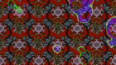 Kırmızı, kahverengi ve nötr renklerde çiçekler. Çiçekli çizim şekli. Renkli Bahar Teması eskiz kalıbı. Düz Çiçek Elementleri Tasarımı.