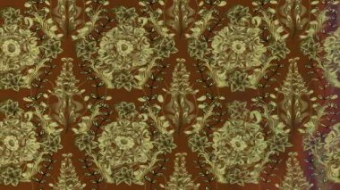 Renkli unsurlarla hareketli arka plan görüntüleri. Çiçekler. Eski model. Bayrak tarzı. Video kaydı. Şablon. Döngü. Kusursuz.. 