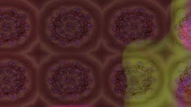 Renkli unsurlarla hareketli arka plan görüntüleri. Çiçekler. Eski model. Bayrak tarzı. Video kaydı. Şablon. Döngü. Kusursuz.. 