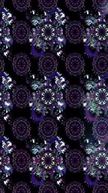 Renkli unsurlarla hareketli arka plan görüntüleri. Çiçekler. Eski model. Bayrak tarzı. Video kaydı. Şablon. Döngü. Kusursuz.. 