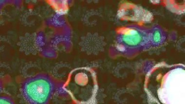 Renkli unsurlarla hareketli arka plan görüntüleri. Çiçekler. Eski model. Bayrak tarzı. Video kaydı. Şablon. Döngü. Kusursuz.. 