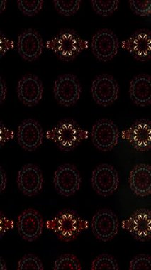 Renkli unsurlarla hareketli arka plan görüntüleri. Çiçekler. Eski model. Bayrak tarzı. Video kaydı. Şablon. Döngü. Kusursuz.. 