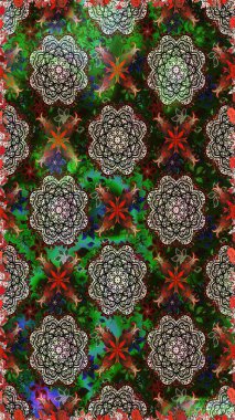 Vadinin gri renkli çiçekleri. Raster dikişsiz çiçek deseni.