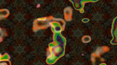 Kahverengi, gri ve siyah renkte etnik çiçeklerle süslenmiş zarif bir eskiz şekli. Raster Çiçek İllüstrasyonu güzel tekstil..