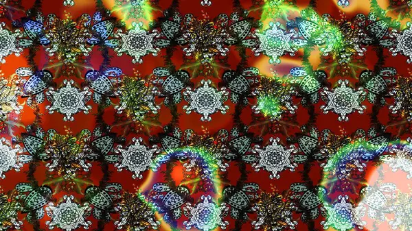 Soyut çiçek çizim kalıbı arka planı. Küçük çiçekteki sevimli çiçek deseni. Raster illüstrasyonu. Kahverengi, kırmızı ve gri renklerde. Raster deseni.