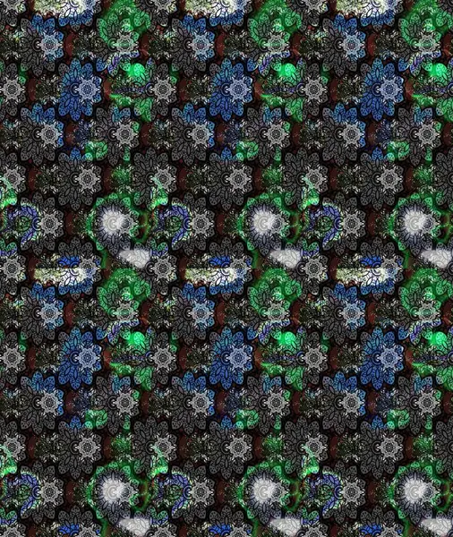 Raster çiçek desenli çiçek deseni, yapraklar, dekoratif elementler, sıçrama, lekeler, el çizimi kontur çizgileri ve Doodle çizim stili, grafik raster çizim çizimi.