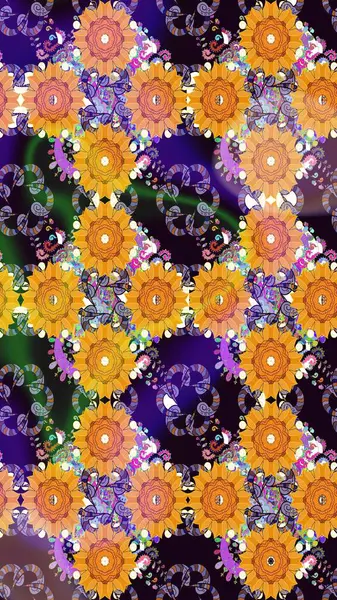 Düğün davetiyeleri için çiçek deseni, tebrik kartları, hatıra defteri, baskı, hediye paketi, imalat. Düzenlenebilir. Sulu renkli sarı çiçekli zarif çizim deseni, tasarım elementleri..