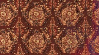 Renkli unsurlarla hareketli arka plan görüntüleri. Çiçekler. Eski model. Bayrak tarzı. Video kaydı. Şablon. Döngü. Kusursuz.. 