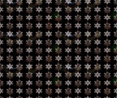 Raster illüstrasyonu. Çiçek süslemeli çizim deseni. Siyah renkte çiçekler.