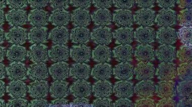 Renkli unsurlarla hareketli arka plan görüntüleri. Çiçekler. Eski model. Bayrak tarzı. Video kaydı. Şablon. Döngü. Kusursuz.. 