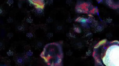 Renkli unsurlarla hareketli arka plan görüntüleri. Çiçekler. Eski model. Bayrak tarzı. Video kaydı. Şablon. Döngü. Kusursuz.. 