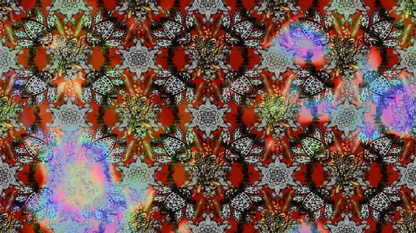 Gri, kahverengi ve siyah renkte yaz çiçekleri. Raster illüstrasyonu. Raster çiçek desenli ve çiçekli..