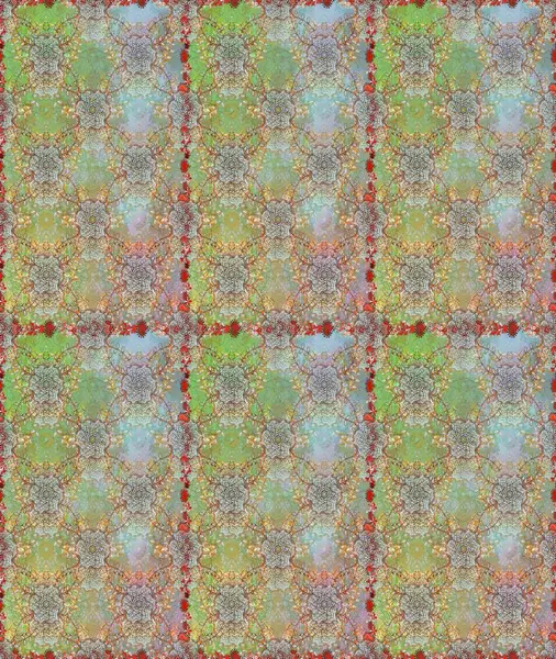 Tarafsız ve gri renklere karalamalar çizen kusursuz çiçek deseni. Raster illüstrasyonu.