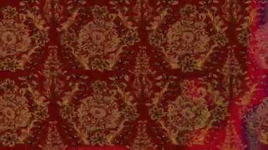 Renkli unsurlarla hareketli arka plan görüntüleri. Çiçekler. Eski model. Bayrak tarzı. Video kaydı. Şablon. Döngü. Kusursuz.. 