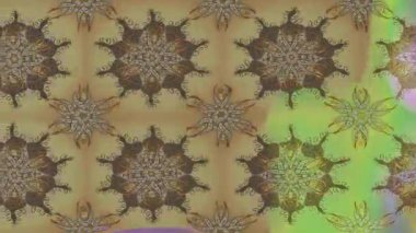 Renkli unsurlarla hareketli arka plan görüntüleri. Çiçekler. Eski model. Bayrak tarzı. Video kaydı. Şablon. Döngü. Kusursuz.. 