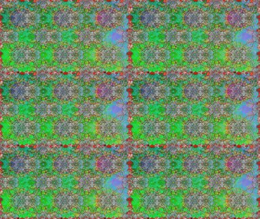 Yeşil ve nötr el çizimi desen. Sanat insana ilham verir ve doğal bir şekilde çiçek bırakır. Raster deseni. Karalama çiçekleri kusursuz desen.