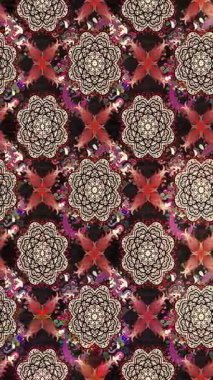 Renkli unsurlarla hareketli arka plan görüntüleri. Çiçekler. Eski model. Bayrak tarzı. Video kaydı. Şablon. Döngü. Kusursuz.. 