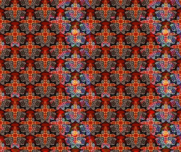 Raster. Kırmızı renkte güzel çiçekler, suluboya desenli eskiz deseni, duvar kağıdı, kart veya kumaş için fayanslı..