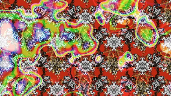 Tarafsız, gri ve kırmızı renkte çiçekler. Çiçek desenli eskiz, darbeler, sıçramalar, yaz çiçekleri. Raster illüstrasyonu.