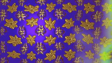 Renkli unsurlarla hareketli arka plan görüntüleri. Çiçekler. Eski model. Bayrak tarzı. Video kaydı. Şablon. Döngü. Kusursuz.. 