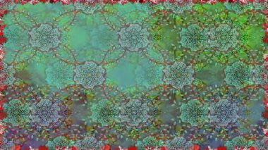 Renkli unsurlarla hareketli arka plan görüntüleri. Çiçekler. Eski model. Bayrak tarzı. Video kaydı. Şablon. Döngü. Kusursuz.. 